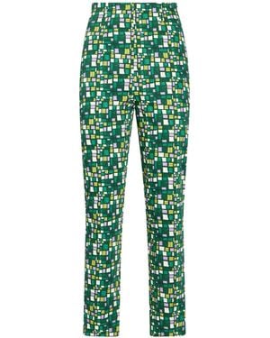 Weekend by Maxmara Multi-Colored Tapered Pants - Green
