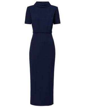Roland Mouret Cady Midi Dress - Blue