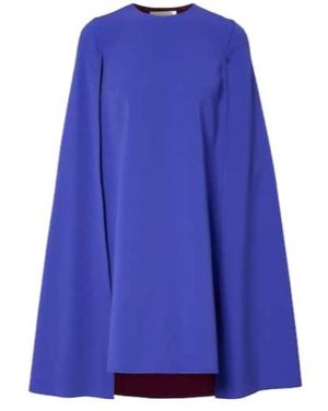 ROKSANDA Twiggy Caped Crêpe Cocktail Dress - Blue
