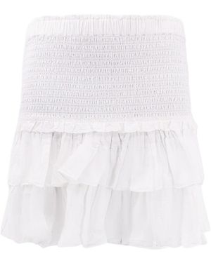 Isabel Marant Naomi Ruffle-Hem Miniskirt - Natural