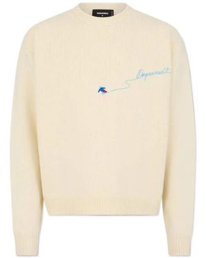 DSquared² Crew-Neck Sweater - Natural