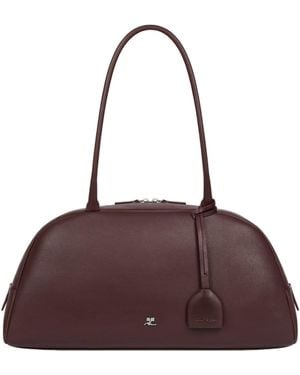 Courreges Courrèges Monday Zip Shoulder Bag - Brown