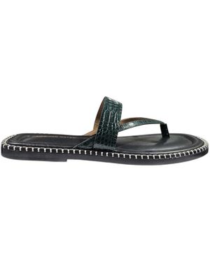 Dries Van Noten Round-Toe Flip-Flops - Black
