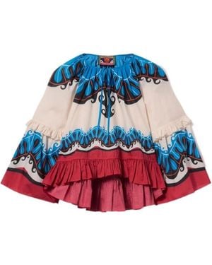 La DoubleJ X Mother Boho Blouse - Blue