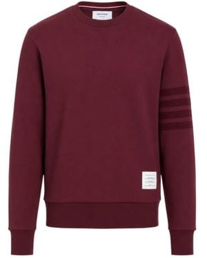 Thom Browne Long Sleeve 4-Bar Sweatshirt - Red