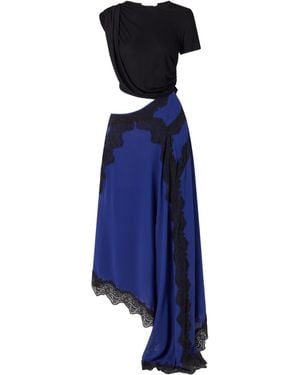 Christopher Esber Asymmetrical Lace-Trimmed Dress - Blue