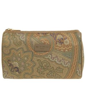 Etro Zippered Clutch - Natural