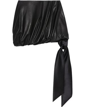 Helmut Lang Bubble Leather Miniskirt - Black