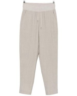Panicale Drawstring Tapered Pants - Gray