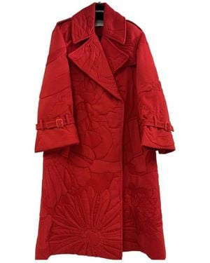 Valentino Long-Sleeved Coat - Red