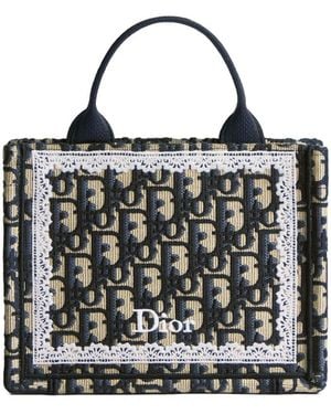 Dior Mini Book Tote With Strap - Black