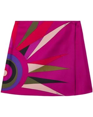 PUCCI Brightcolored Graphicprint Mini Skirt - Pink