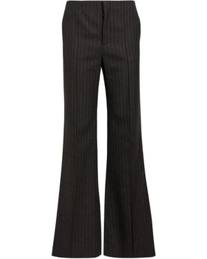 Jacquemus Straight-Leg Slim-Striped Wool Pants - Black