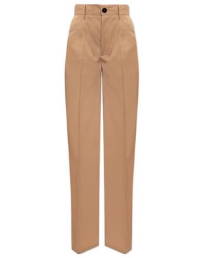 Jil Sander High Waist Straight Leg Trousers - Natural