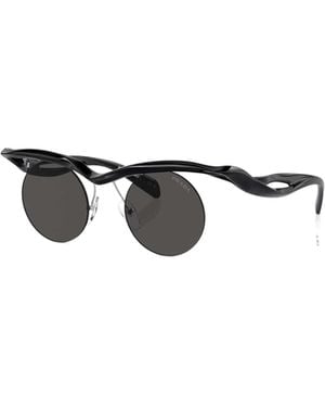 Prada Eyewear Round Frame Sunglasses - Metallic