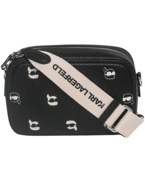 KARL LAGERFELD Ikon Cross Body Bag - Black