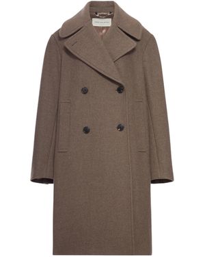 Dries Van Noten Double-Breasted Coat - Brown