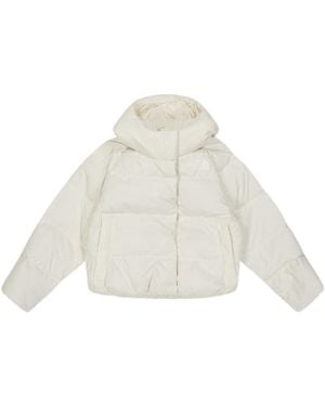 The North Face Quilted Long-Sleeved Down Jacket - White