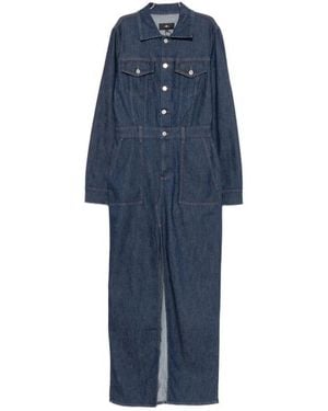 7 For All Mankind Long-Sleeve Denim Dress - Blue