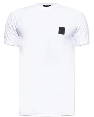 Balmain Logo-Patch T-Shirt - White