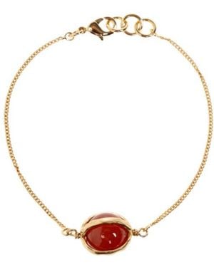 Jil Sander Cabochon Pendant Bracelet - White