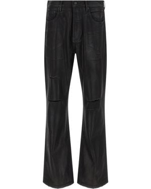 Purple Brand Distressed Foil Bootcut Jeans - Black