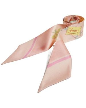 Gucci Printed Silk Ribbon - Pink