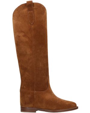 Via Roma 15 Round-Toe Boots - Brown