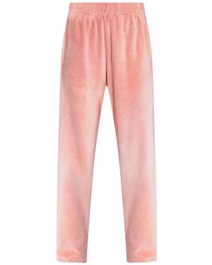 DIESEL Low-Rise Velvet Trousers - Pink