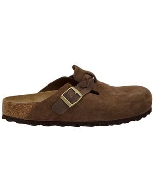 Birkenstock Woven Slide Sandals - Brown