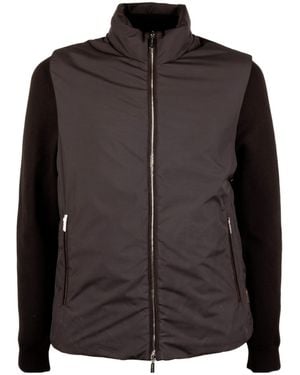 Moorer Long-Sleeve Knitted Jacket - Black