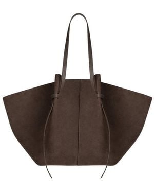 Yuzefi Large Mochi Leather Shoulder Bag - Brown