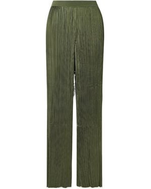 JOSEPH Amber Pleated Wide-Leg Pants - Green