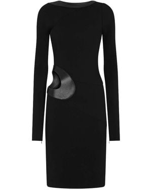 Tom Ford Cut-Out Detailed Crewneck Mini Dress - Black