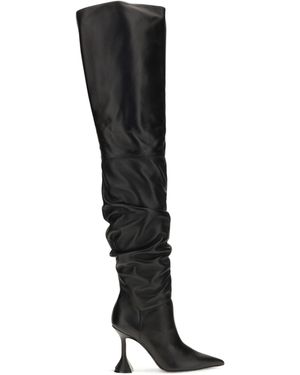 AMINA MUADDI Pointed-Toe Knee-High Boots - Black