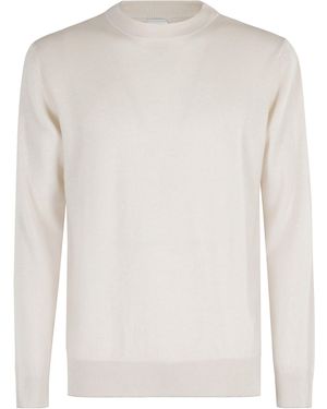 Eleventy Crew Neck Knitted Jumper - White