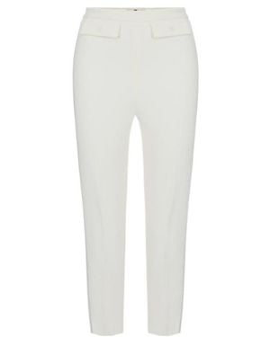 Elisabetta Franchi Satin Trousers - White