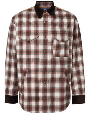 Junya Watanabe Plaid Shirt-Style Casual Jacket - Brown