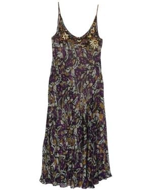 Dries Van Noten Spaghetti-Strap Dress - Multicolour