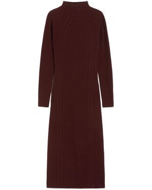 Max Mara Wool And Cashmere Slim-Fit Dress - Purple