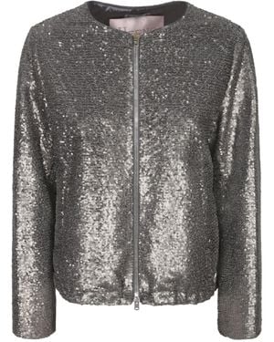 Herno Resort Sequin-Embellished Bomber Jacket - Grey