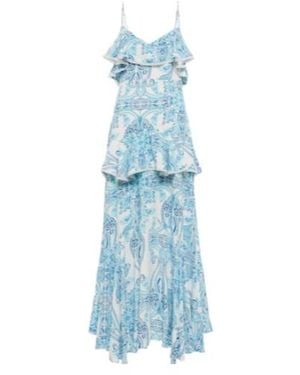 Melissa Odabash Daisy Printed Maxi Dress - Blue
