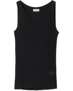 Burberry Ribbed Tank Top - Black