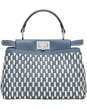 Fendi Peekaboo Mini Tote Bag - Blue