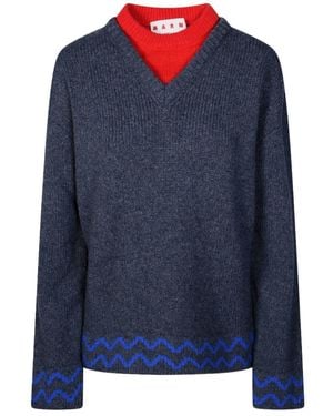 Marni Knitted Sweater - Blue