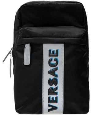Versace Logo Backpack - Black