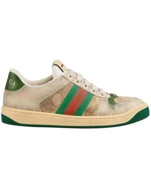 Gucci Logo Strapped Casual Sneakers - Green