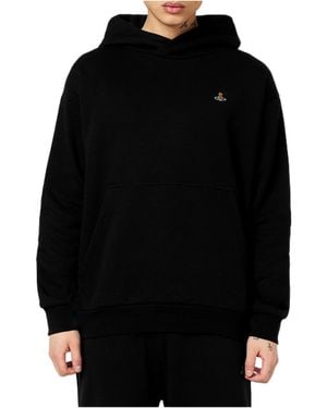 Vivienne Westwood Cotton Embroidered Orb Hoodie - Black