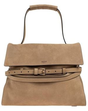 Moschino Tie Me Strap-Detail Tote Bag - Natural
