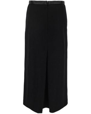 Saint Laurent Slit Detailed Skirt - Black